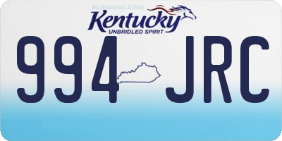 KY license plate 994JRC