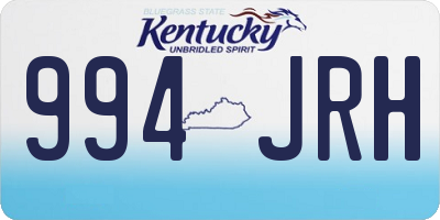 KY license plate 994JRH