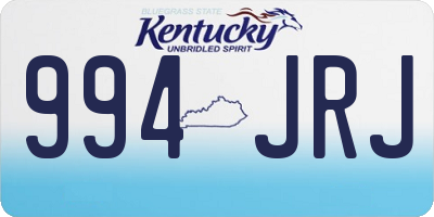 KY license plate 994JRJ