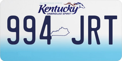 KY license plate 994JRT