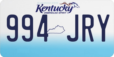 KY license plate 994JRY