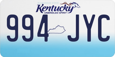 KY license plate 994JYC