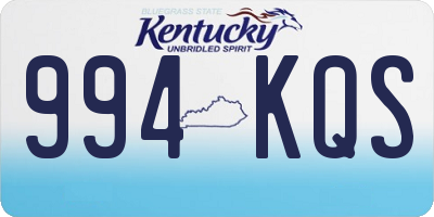 KY license plate 994KQS