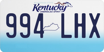 KY license plate 994LHX