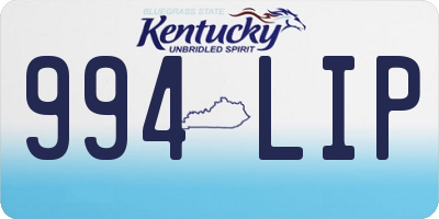 KY license plate 994LIP