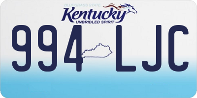 KY license plate 994LJC