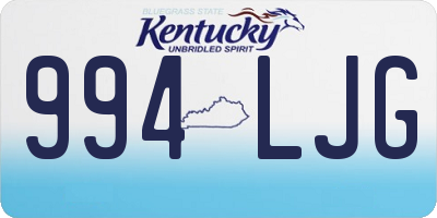 KY license plate 994LJG