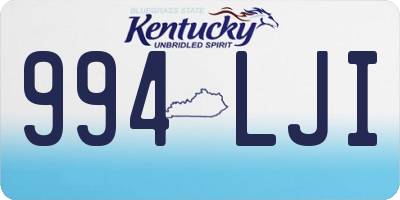 KY license plate 994LJI