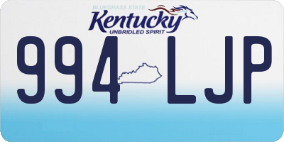 KY license plate 994LJP