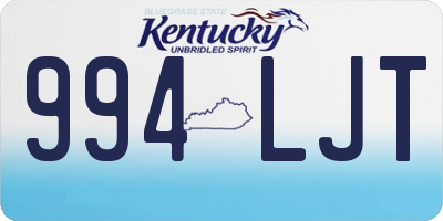 KY license plate 994LJT