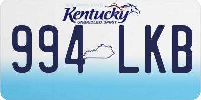 KY license plate 994LKB