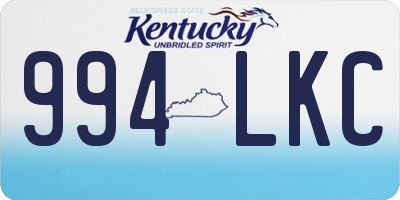KY license plate 994LKC