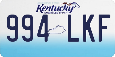 KY license plate 994LKF