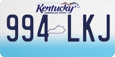 KY license plate 994LKJ