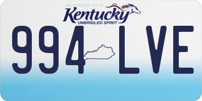 KY license plate 994LVE