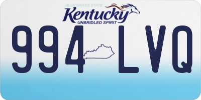 KY license plate 994LVQ