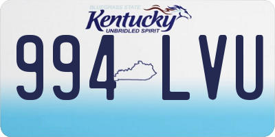 KY license plate 994LVU