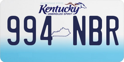 KY license plate 994NBR