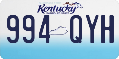 KY license plate 994QYH