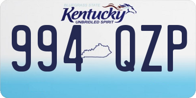 KY license plate 994QZP