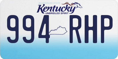 KY license plate 994RHP