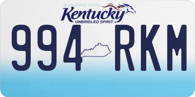 KY license plate 994RKM