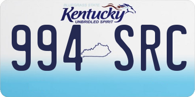KY license plate 994SRC