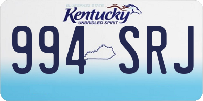KY license plate 994SRJ