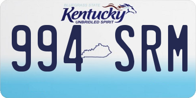 KY license plate 994SRM