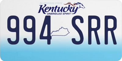 KY license plate 994SRR