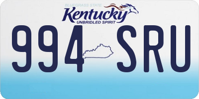 KY license plate 994SRU