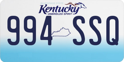 KY license plate 994SSQ