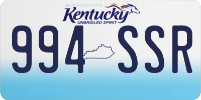 KY license plate 994SSR