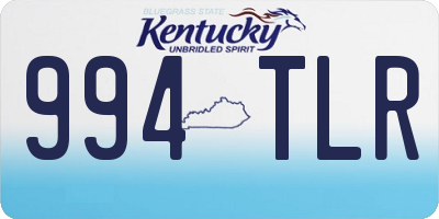KY license plate 994TLR