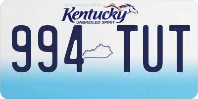 KY license plate 994TUT
