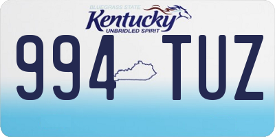 KY license plate 994TUZ