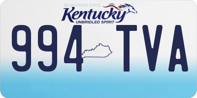 KY license plate 994TVA