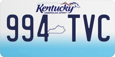 KY license plate 994TVC