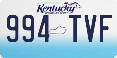 KY license plate 994TVF