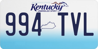 KY license plate 994TVL