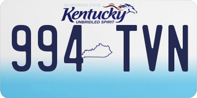 KY license plate 994TVN