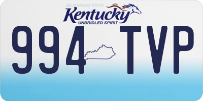 KY license plate 994TVP