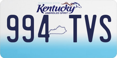 KY license plate 994TVS