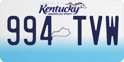KY license plate 994TVW