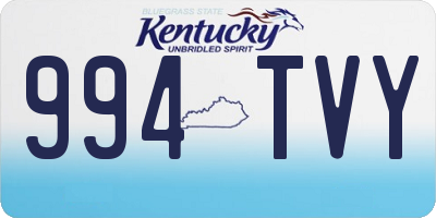 KY license plate 994TVY
