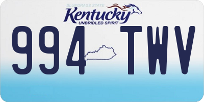 KY license plate 994TWV