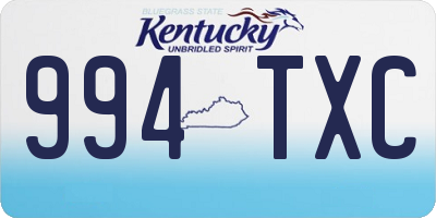 KY license plate 994TXC