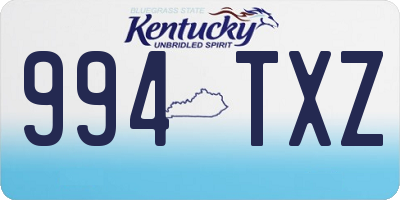 KY license plate 994TXZ