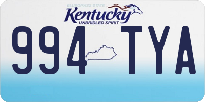 KY license plate 994TYA