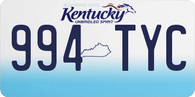 KY license plate 994TYC